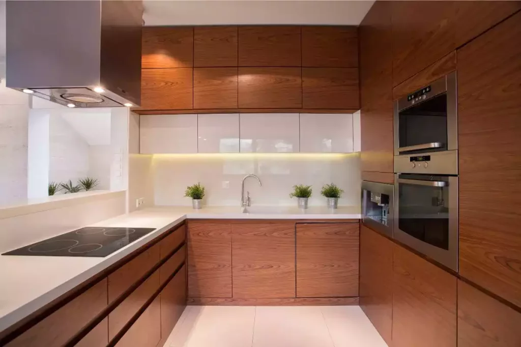 Belle finition cuisine vieux bois
