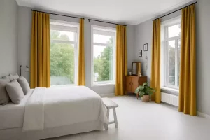 Quelle couleur de rideau choisir avec des murs blancs et gris ?