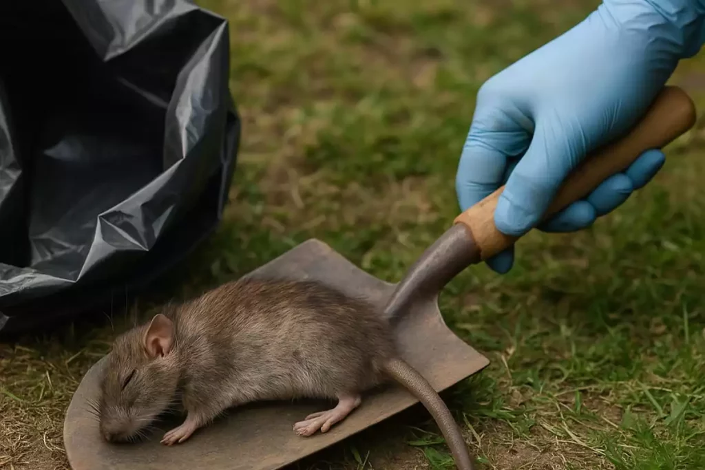 rat mort dans mon jardin