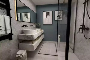 couleur petite salle de bain sans fenêtre