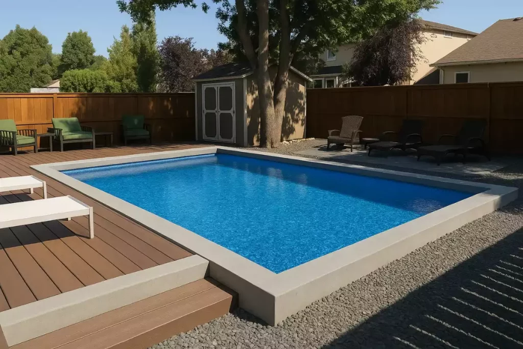 comment construire sa piscine semi enterrée en beton