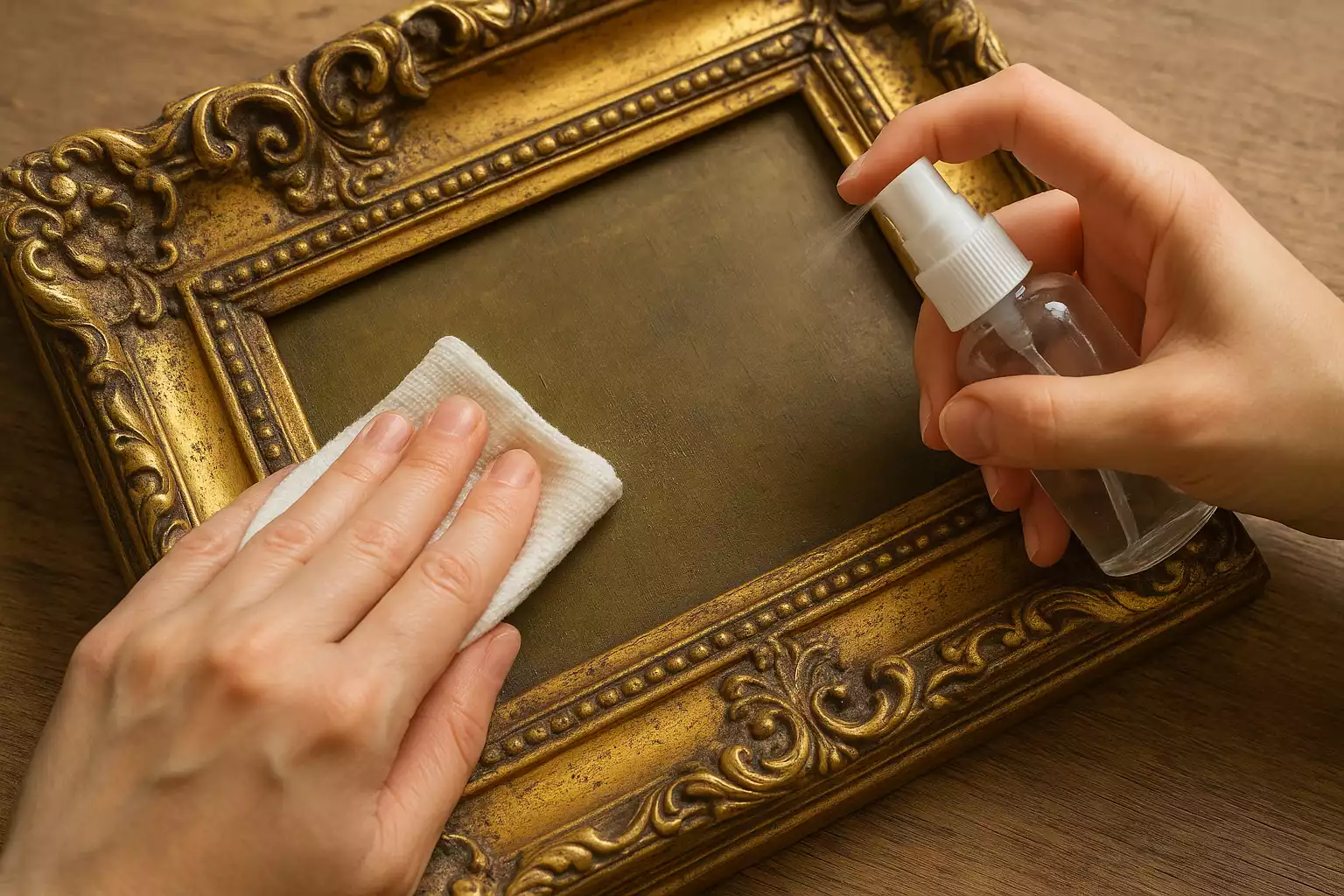 Comment nettoyer un ancien cadre doré ?