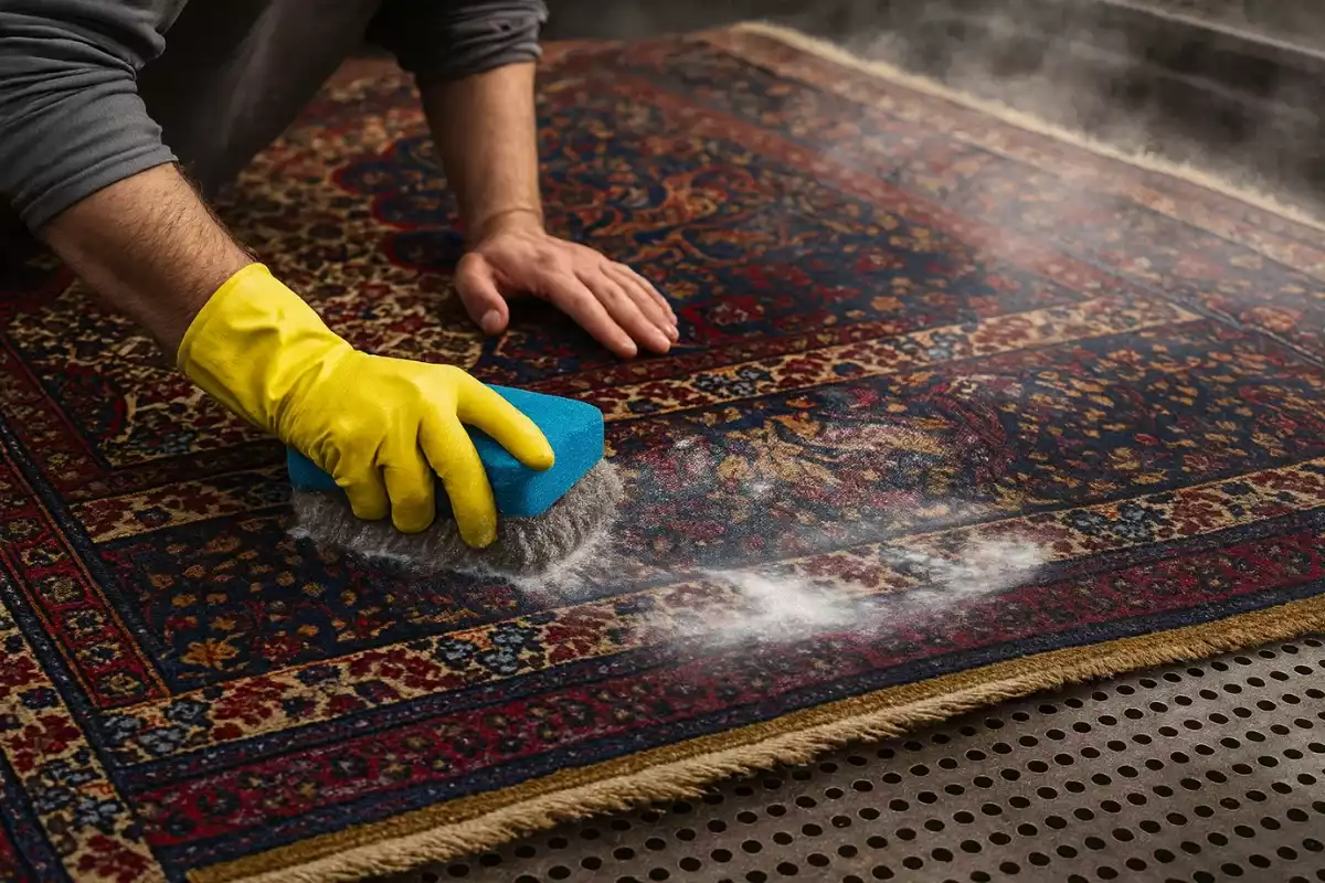 nettoyer un tapis en soie