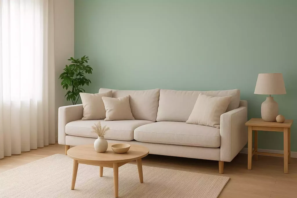 Associer le vert d’eau aux tons neutres