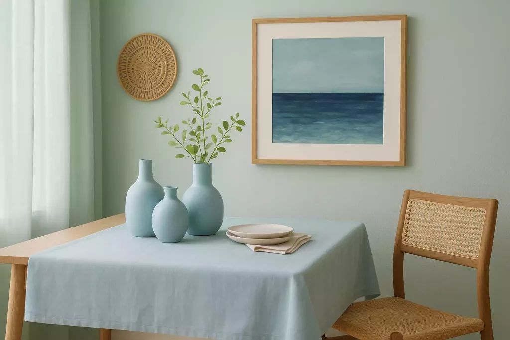 Oser le bleu pour une harmonie fraîche