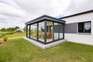 veranda sur terrasse sans fondation