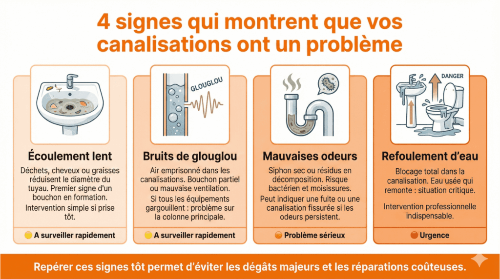 Pourquoi l'eau s'écoule-t-elle lentement dans vos équipements sanitaires ?