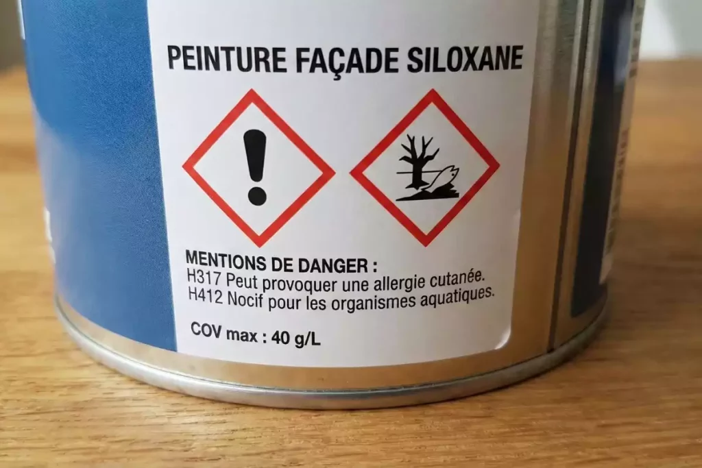 Toxicité peinture siloxane environnement