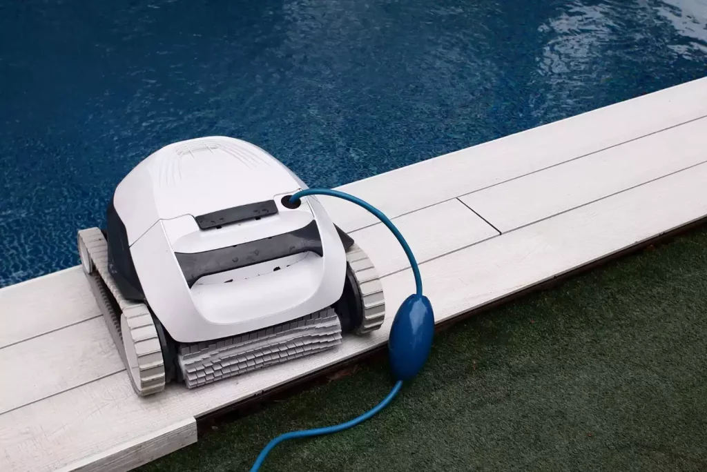 Peut-on se baigner avec un robot dans la piscine ?