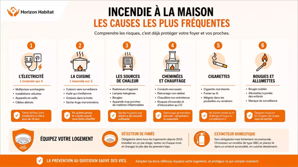Prévenir les causes d'incendie dans sa maison pour protéger sa famille