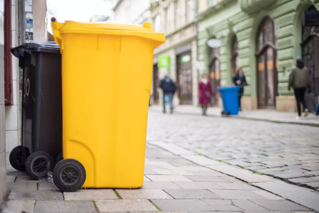 Emballages en polystyrène à déposer dans la poubelle jaune